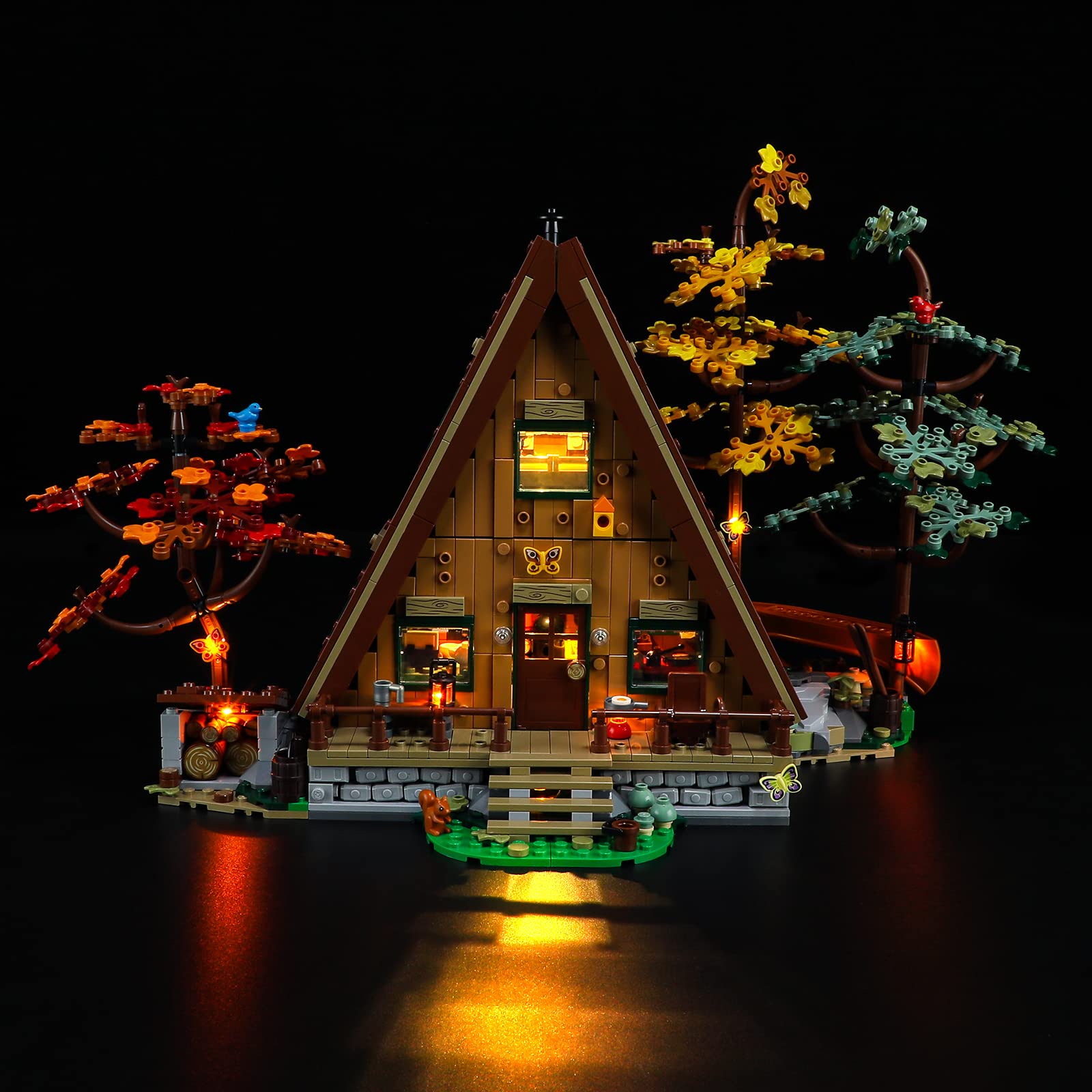 GEAMENT LED Lighting Kit for LEGO Ideas 21338 A-Frame Cabin - Compatible with Building Blocks (Model Not Included) - Perfect for Home Decoration, Gift Giving & LEGO Enthusiasts