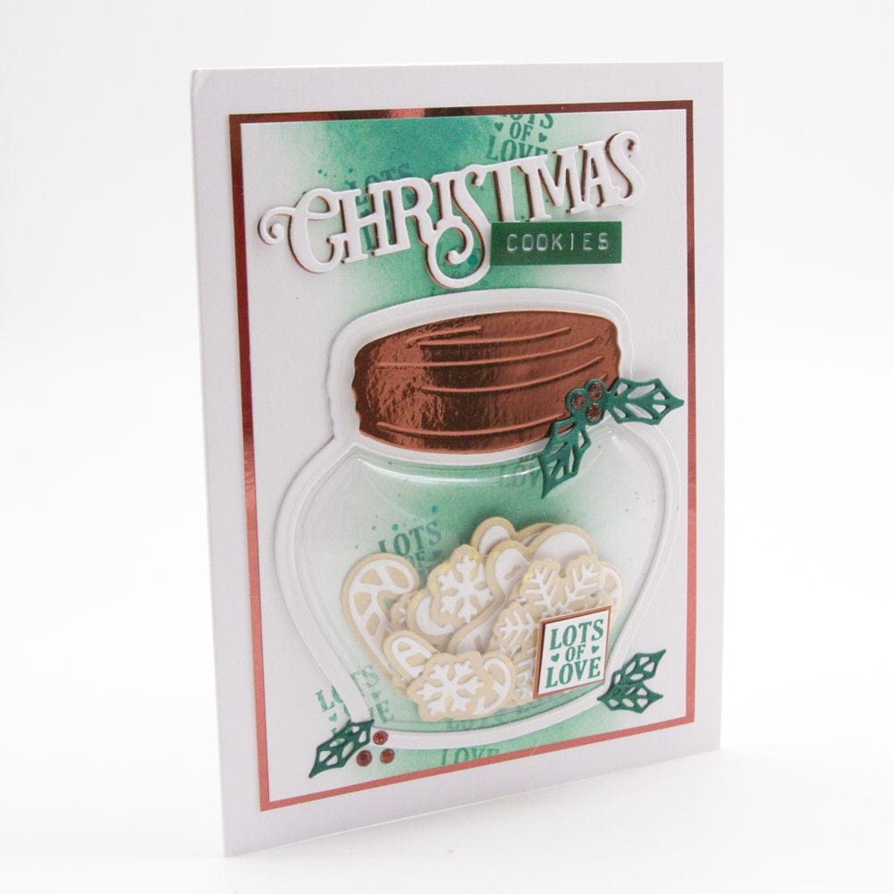 Tonic Studios Shaker Creator Festive Treats Mason Jar Die Set 3788E | DIY Holiday Crafts, Christmas Cookie Decorations & Gift Packaging
