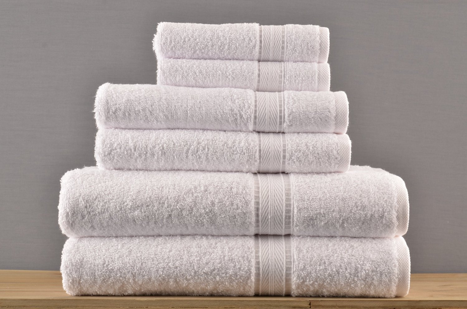 Premium 100% Turkish Cotton Bath Towels - Ultra Soft & Absorbent, White (Set of 6) for Luxury Hotel, Spa & Home Use