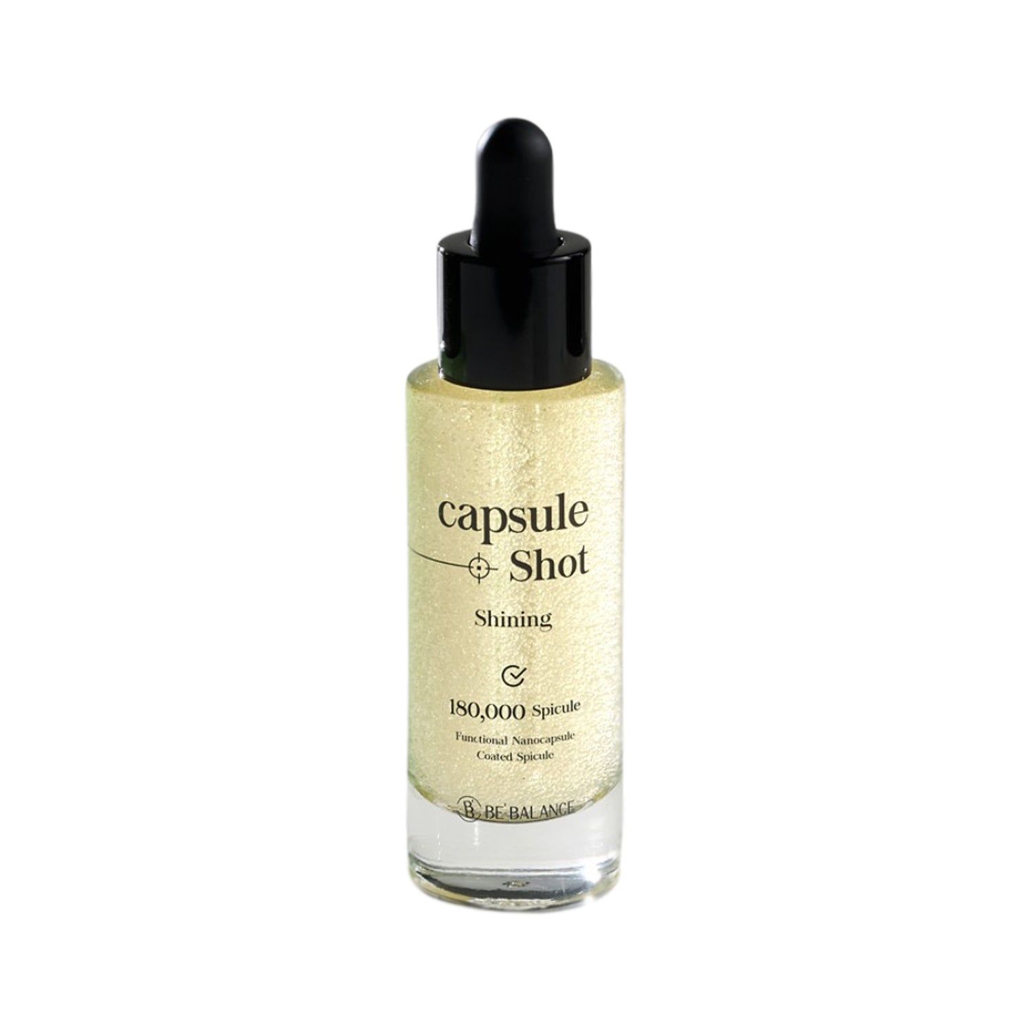 BE'BALANCE Shining Capsule Shot 30ml - Glow Boosting Skin Brightening Serum for Face & Neck - Perfect for Nighttime Skincare Routine & Special Occasion Prep