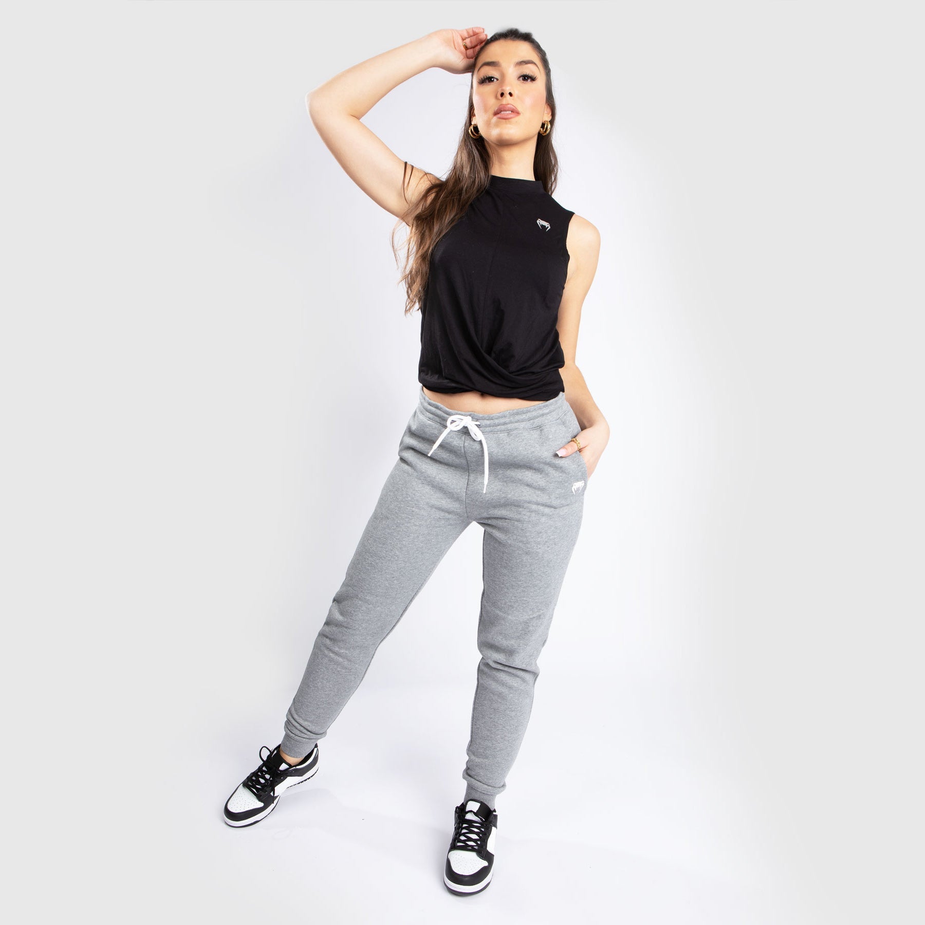 Venum Classic Jogger Pants for Women - Light Heather Grey Athletic Workout Joggers for Running, Yoga & Casual Wear
