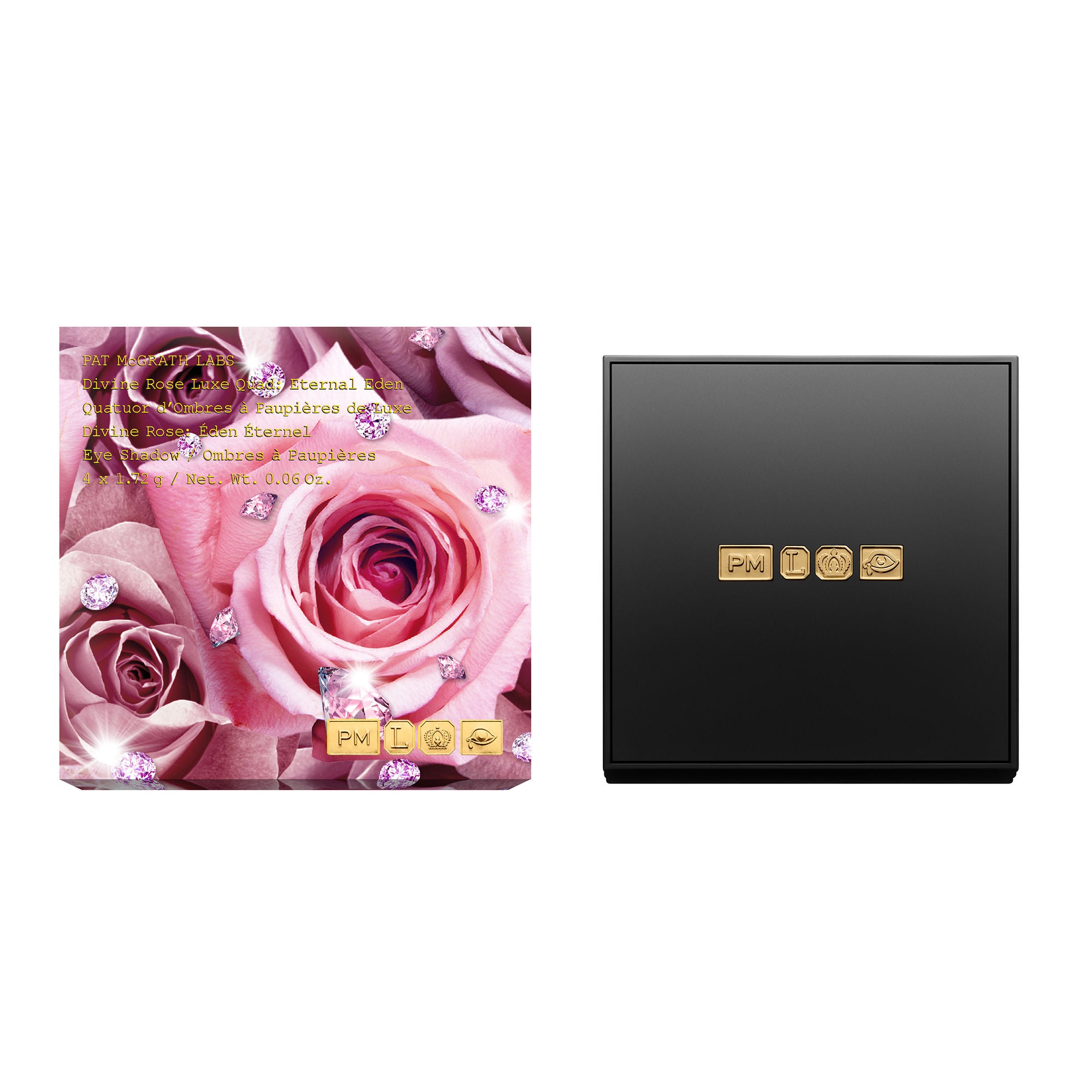 Divine Rose Luxe Quad Eyeshadow Palette - Eternal Eden Shades for Day & Night Makeup Looks | Vegan & Cruelty-Free