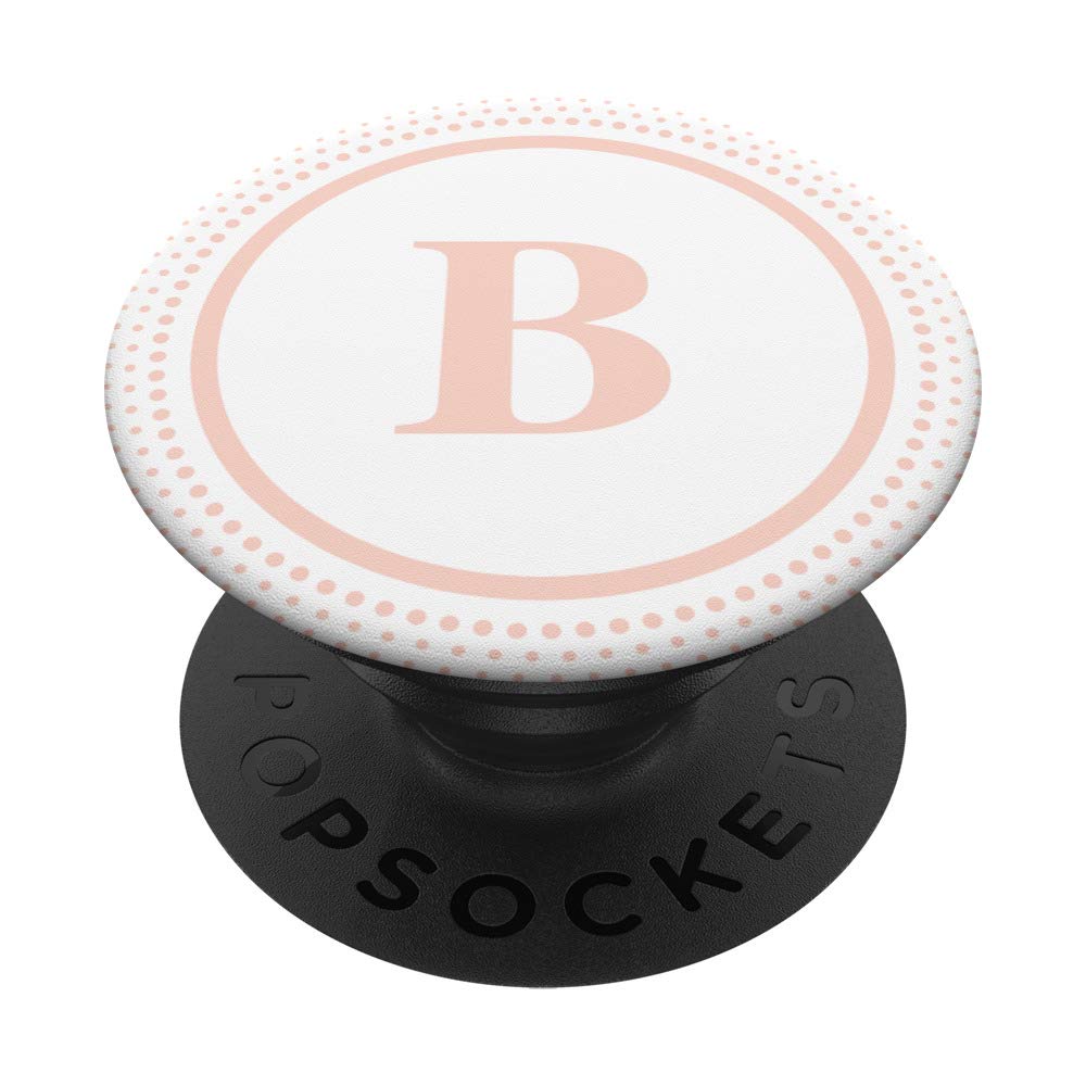 B Cinderella Pink Monogram PopSocket - Swappable Phone Grip for iPhone, Samsung & Tablets - Perfect for Daily Use, Travel & Selfies