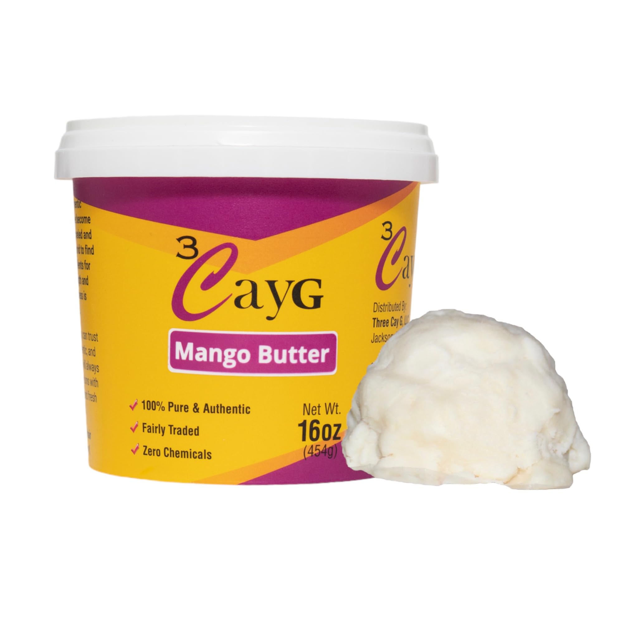 3CayG 1lb Mango Butter & 1lb Shea Butter Bundle - Natural DIY Skincare for Body Butters, Lotions, Lip Balms & Hair Care - Moisturizing & Nourishing for Dry Skin