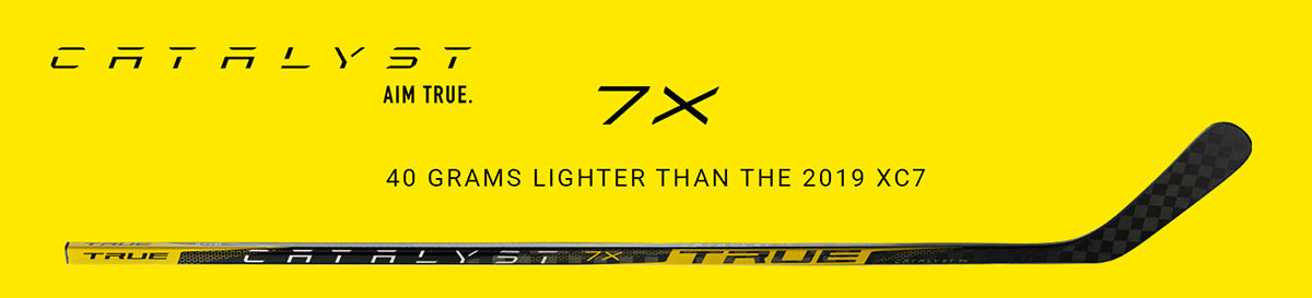 TRUE Catalyst 7X Intermediate Ice Hockey Stick - Lightweight Carbon Fiber Hockey Stick for Youth & Adult Players - Perfect for Ice Rink Games, Training & Competitive Play