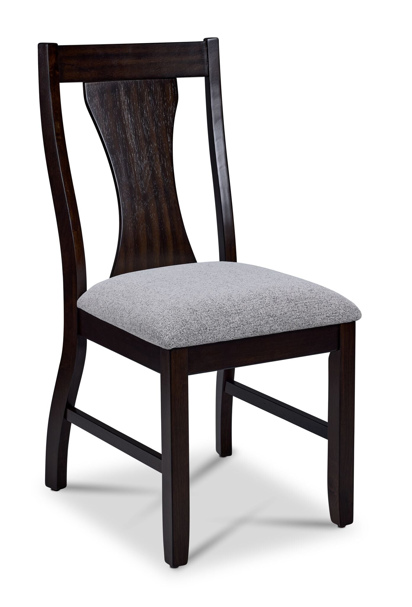 Dark Brown & Beige Chestnut Ridge Side Chair - Modern Dining Room & Kitchen Accent Chair for Home & Office Use