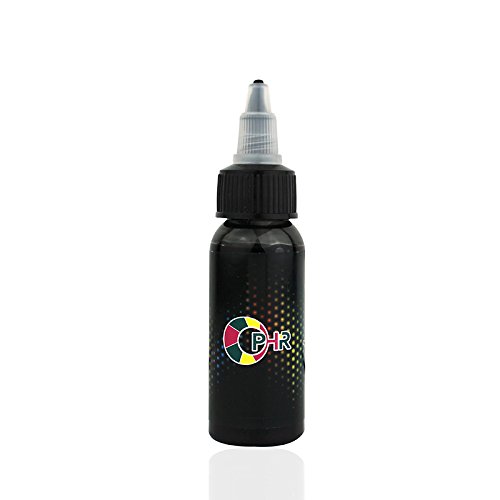 OPHIR Temporary Tattoo Ink - Professional Airbrush Body Art Pigment for Tattoo Artists - 30ML/Bottle (BLACK) - Ideal for Halloween, Cosplay & Festival Body Painting
