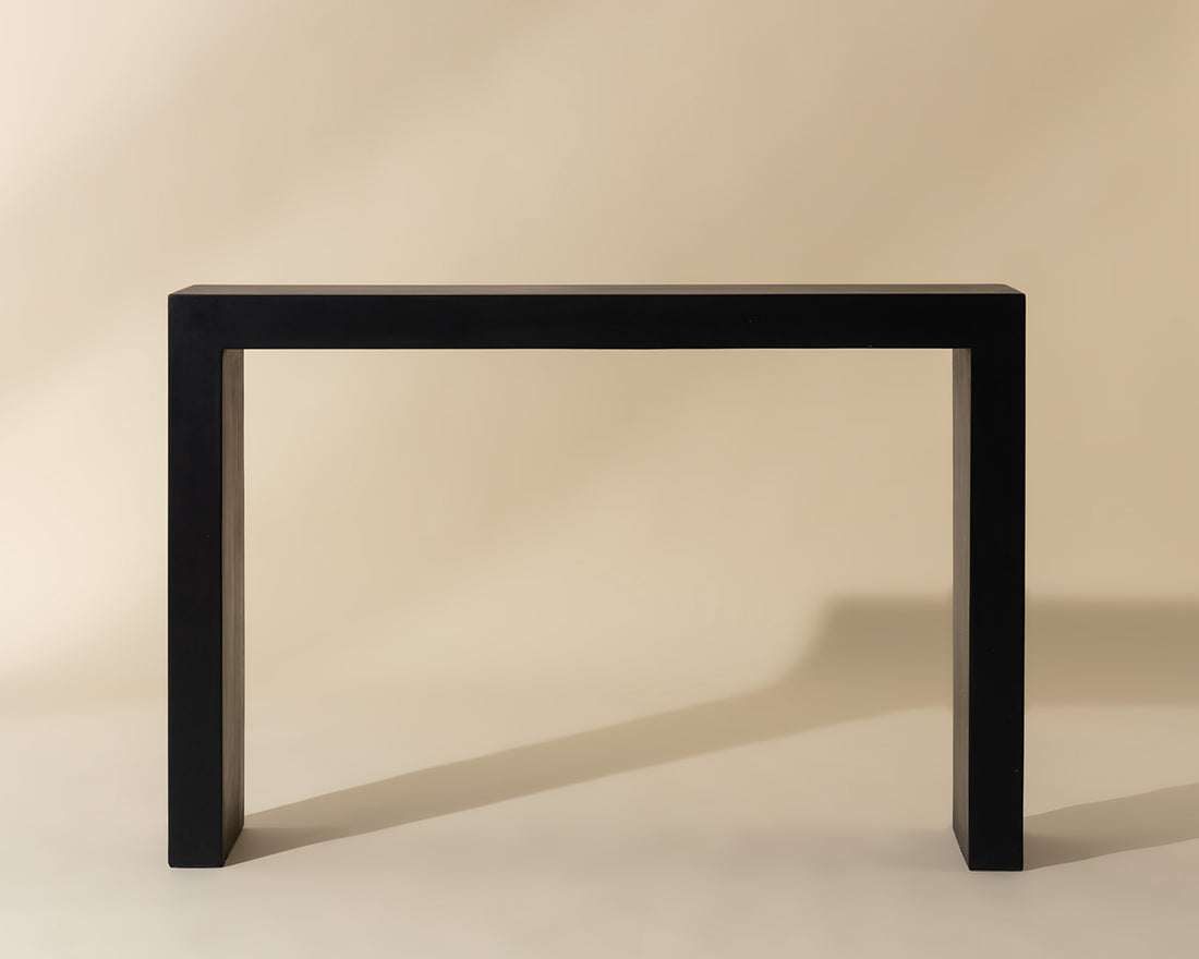 Black Axle Console Table - Entryway, Hallway & Living Room Accent Furniture for Home Decor