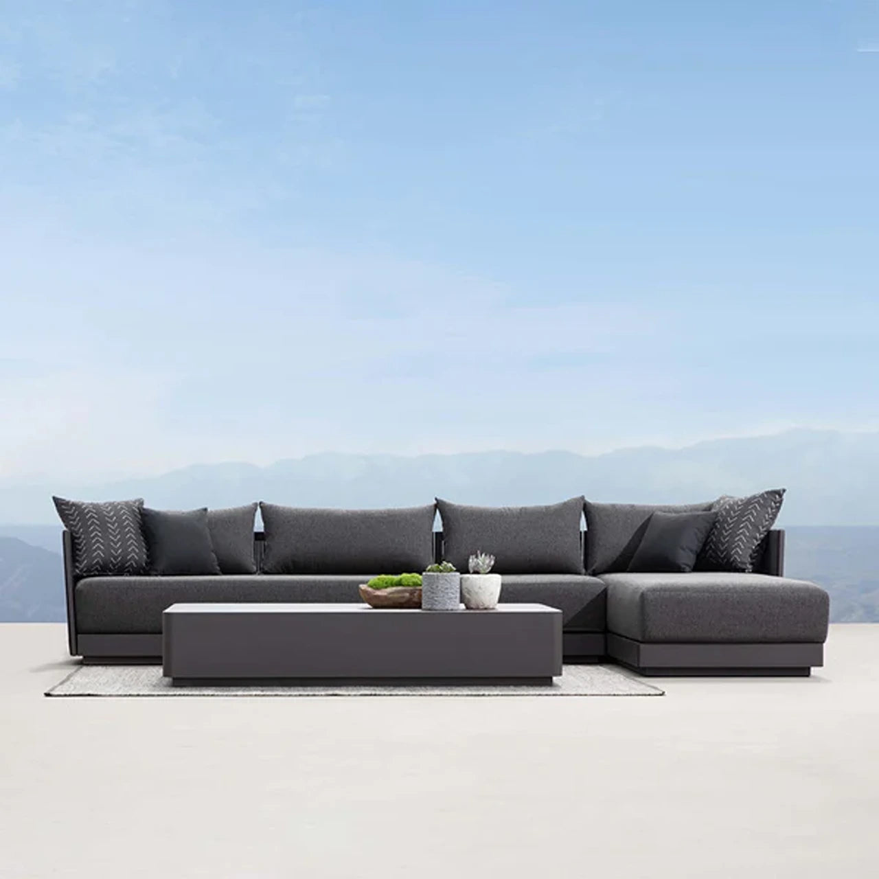 Antigua Outdoor 2-Seat Left Arm Sectional Sofa Set - Waterproof Patio Furniture for Garden, Poolside & Backyard Relaxation