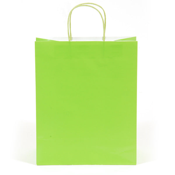 Large Lime Green Gift Bag - Premium Quality & Vibrant Color - Perfect for Birthdays, Parties & Special Occasions