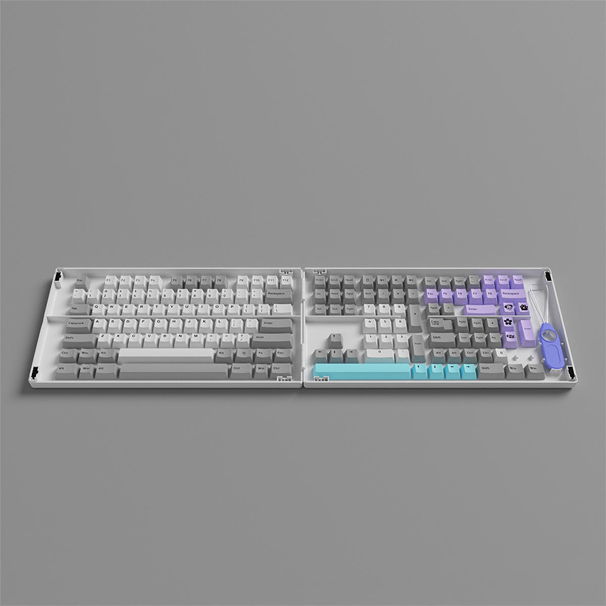 Akko Silent Fullset PBT Doubleshot Cherry Profile 177 Keycaps - Premium Mechanical Keyboard Keycap Set for Typing & Gaming (Compatible with MX Switches) - Perfect for Office, Home & Gaming Setup
