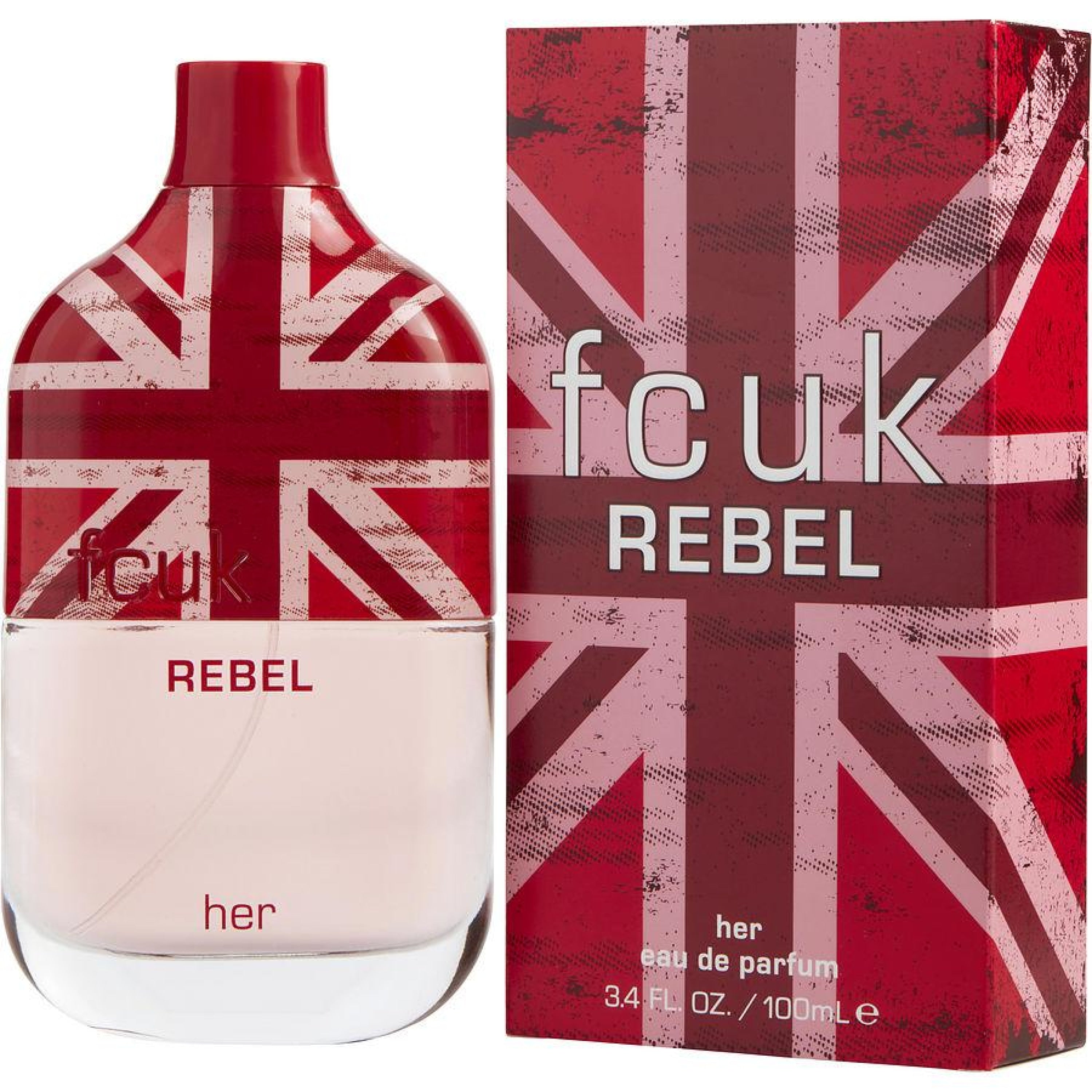 FCUK Rebel Her 100ML Eau De Parfum Spray for Women - Floral Fruity Fragrance for Date Night & Special Occasions