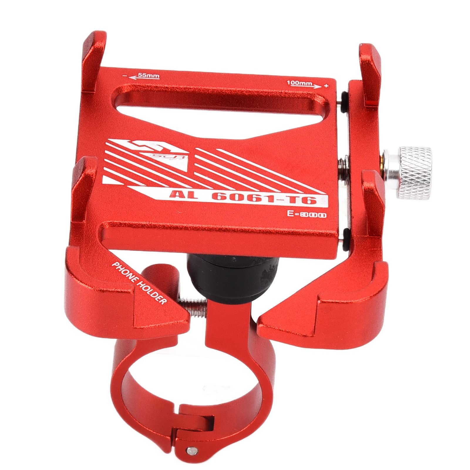 01 02 015 Motorcycle Phone Mount - 6-Claw Aluminum Alloy Bicycle Phone Holder with 360° Rotation for iPhone & Android - Perfect for Cycling, Motorcycling & Outdoor Adventures
