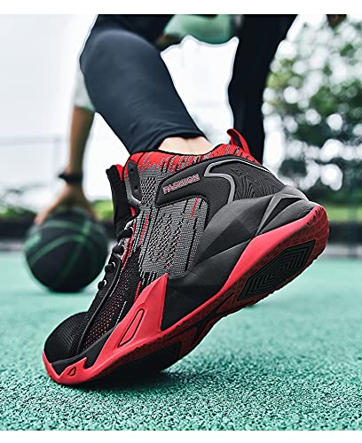 Floette Men's High Top Basketball Shoes - Breathable Athletic Sneakers for Casual Walking & Basketball - Perfect for Gym, Streetwear & Outdoor Sports
