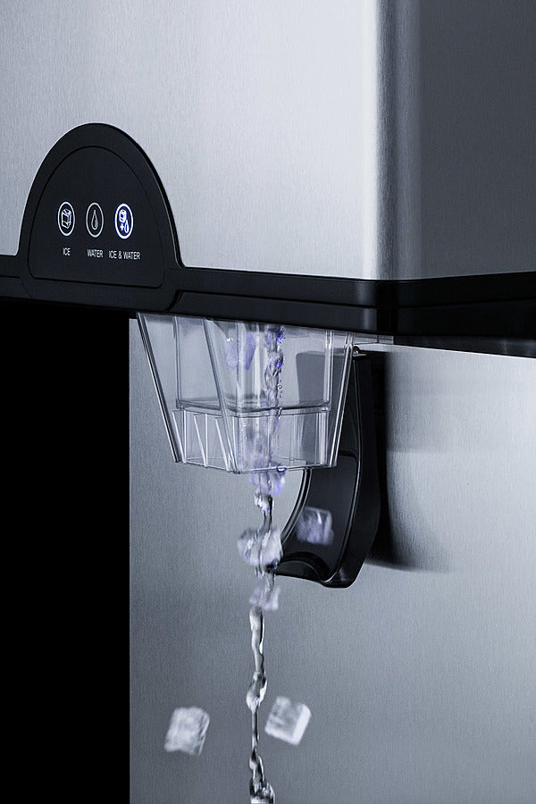 Accucold Stainless Steel Ice & Water Dispenser with Optional Filter - AIWD282 | Perfect for Home, Office, and Outdoor Use