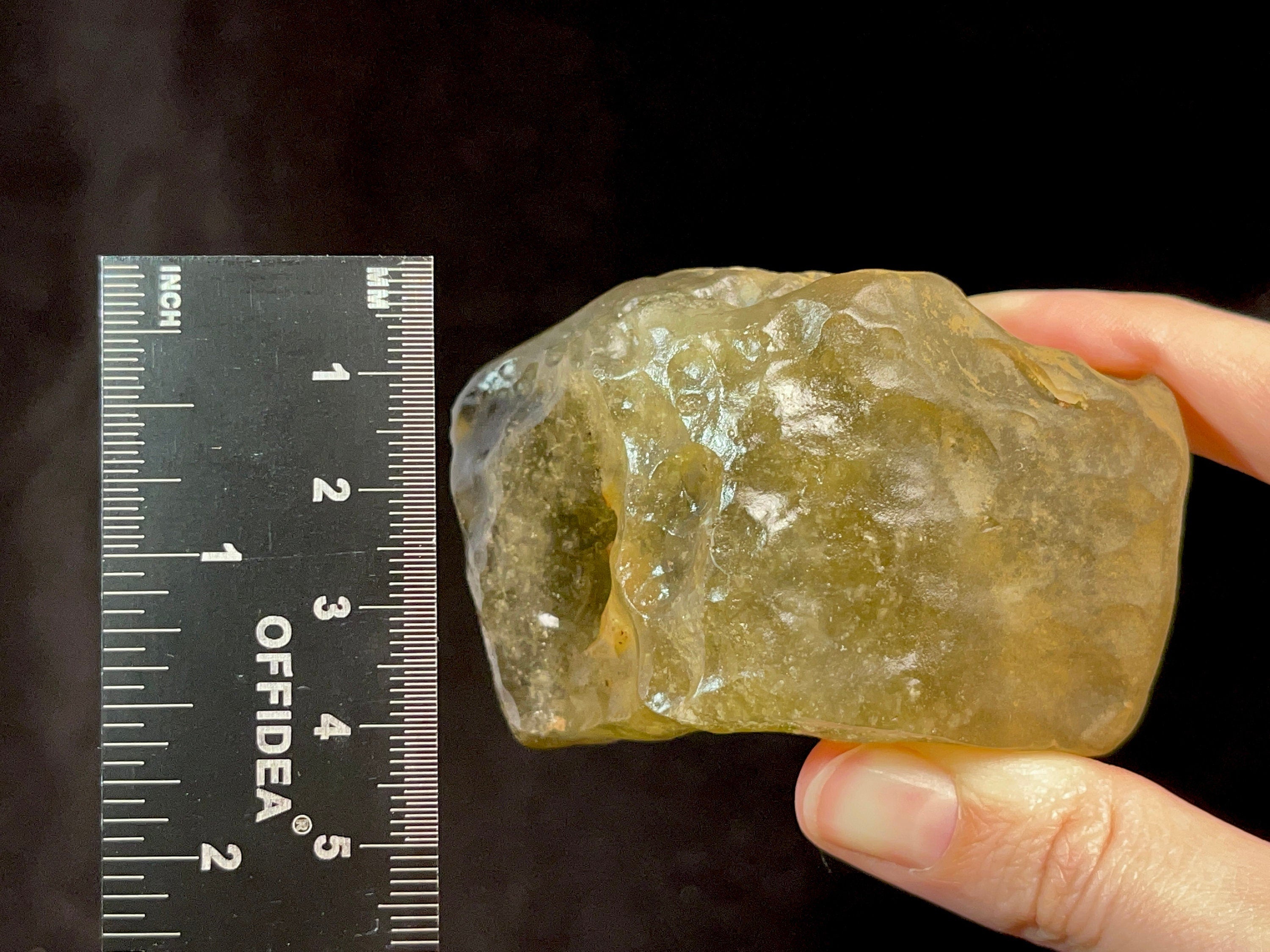 Libyan Desert Glass Raw Crystal - Rare 2A Grade Large 146.9g - Metaphysical Healing Stones for Meditation, Energy Work & Spiritual Growth