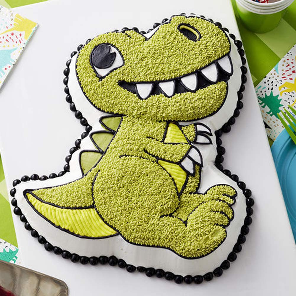 Dinosaur Cake Pan - 3D Birthday Cake Mold, Nonstick Aluminum Alloy Baking Tool for Kids Party & Jurassic Themed Desserts