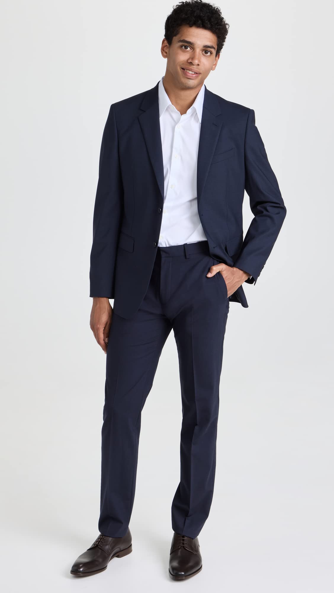 Theory Men's Sylvain Premium Cotton Dress Shirt - Slim Fit, Button Down Collar for Business Casual & Office Wear