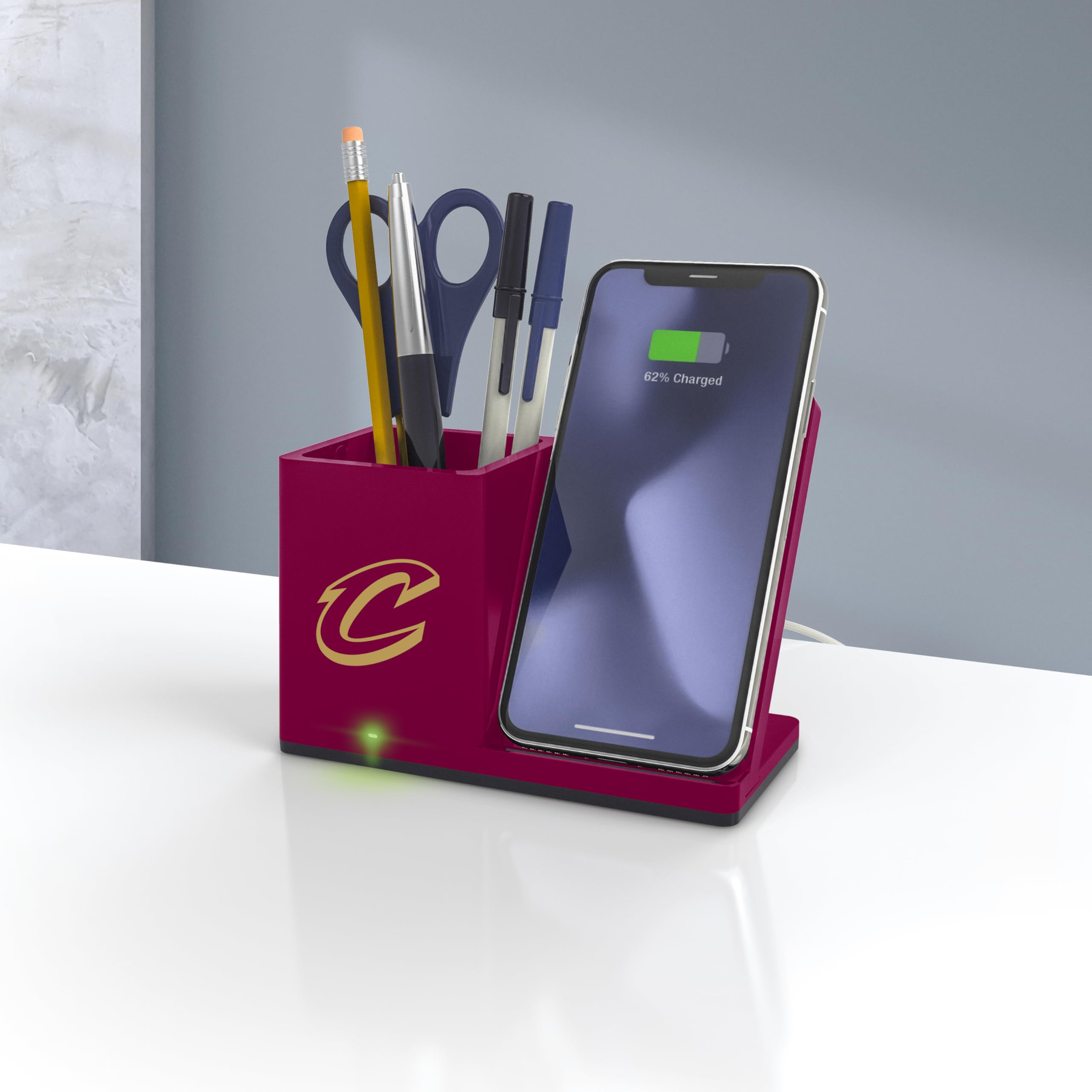 SOAR Wireless Charger & Desktop Organizer - Fast Qi Charging Station with Phone Stand, Multi-Device Charging Pad for iPhone, Samsung, AirPods - Perfect for Office, Home & Travel Use