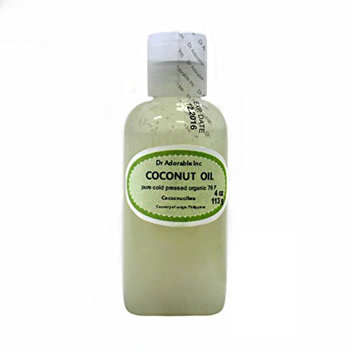 Organic Cold Pressed Coconut Carrier Oil (76 Degree) - 4 oz | Pure, Unrefined & Natural for Skin, Hair & Massage | Perfect for DIY Beauty, Aromatherapy & Cooking