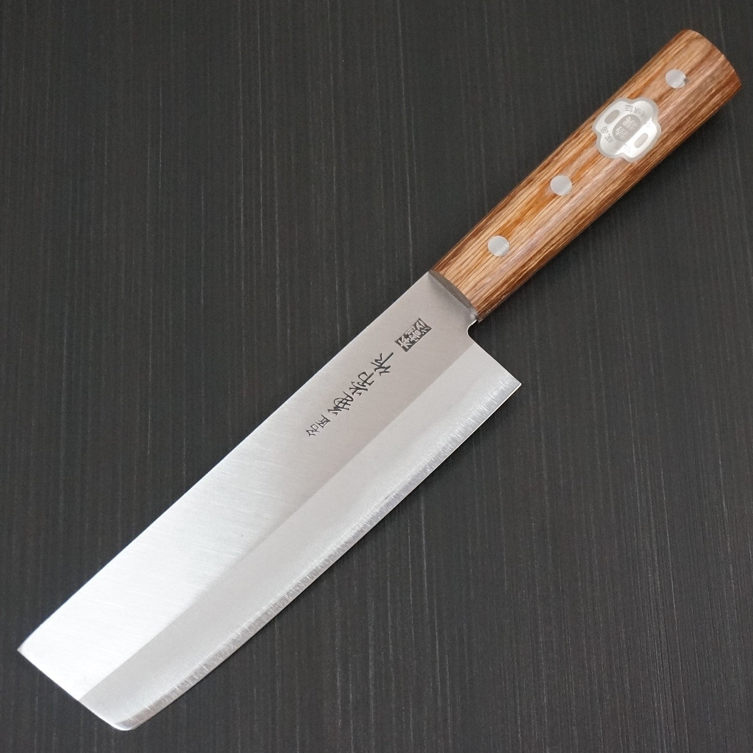 Premium Kanetsune Seki Takefu Shiro 2 Clad Stainless Steel Usuba Nakiri Knife 165mm - Japanese Vegetable & Sushi Knife for Professional Chefs & Home Cooking