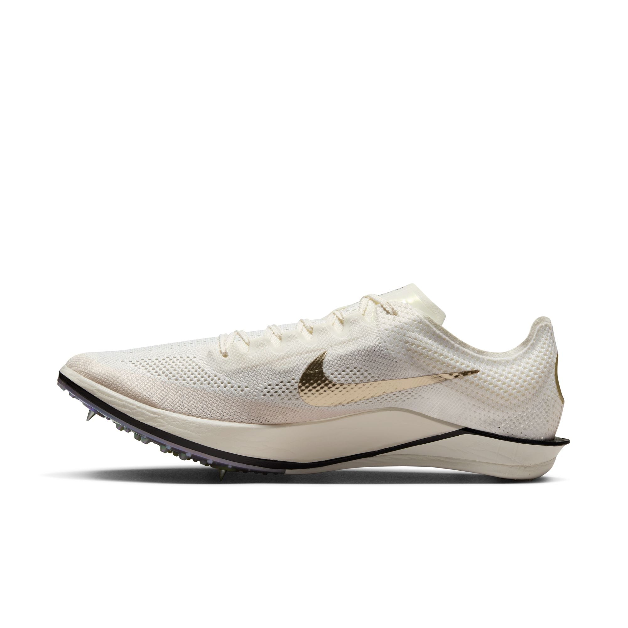 Nike ZoomX Dragonfly 2 Elite Track & Field Running Shoes (D Width) - Sail/Metallic Gold Grain | Unisex Lightweight Racing Spikes for Sprinters & Distance Runners