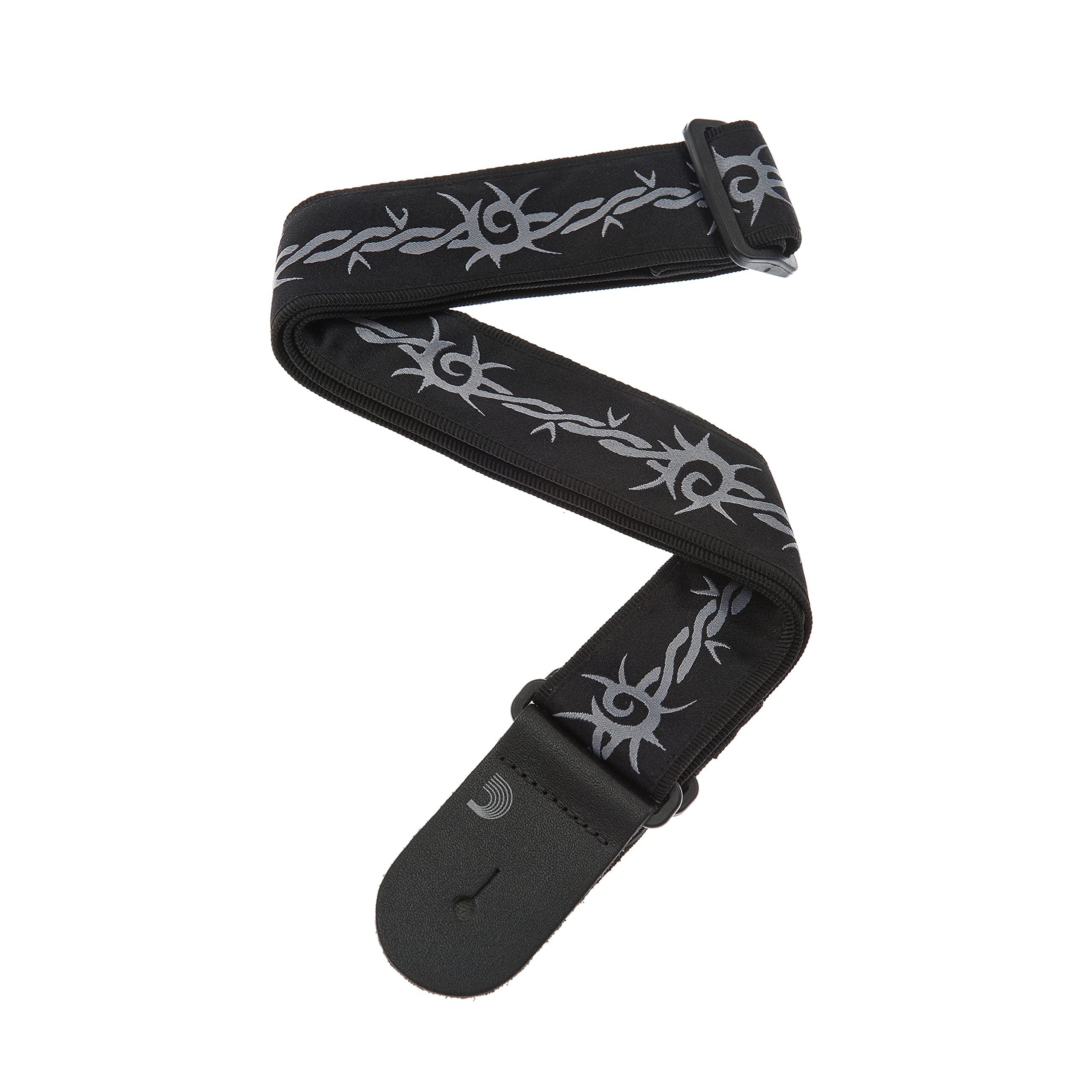 D'Addario Premium Woven Guitar Strap for Electric, Acoustic & Bass Guitars - Adjustable & Comfortable Barbed Wire Design - Perfect for Live Performances, Studio Sessions & Stage Shows
