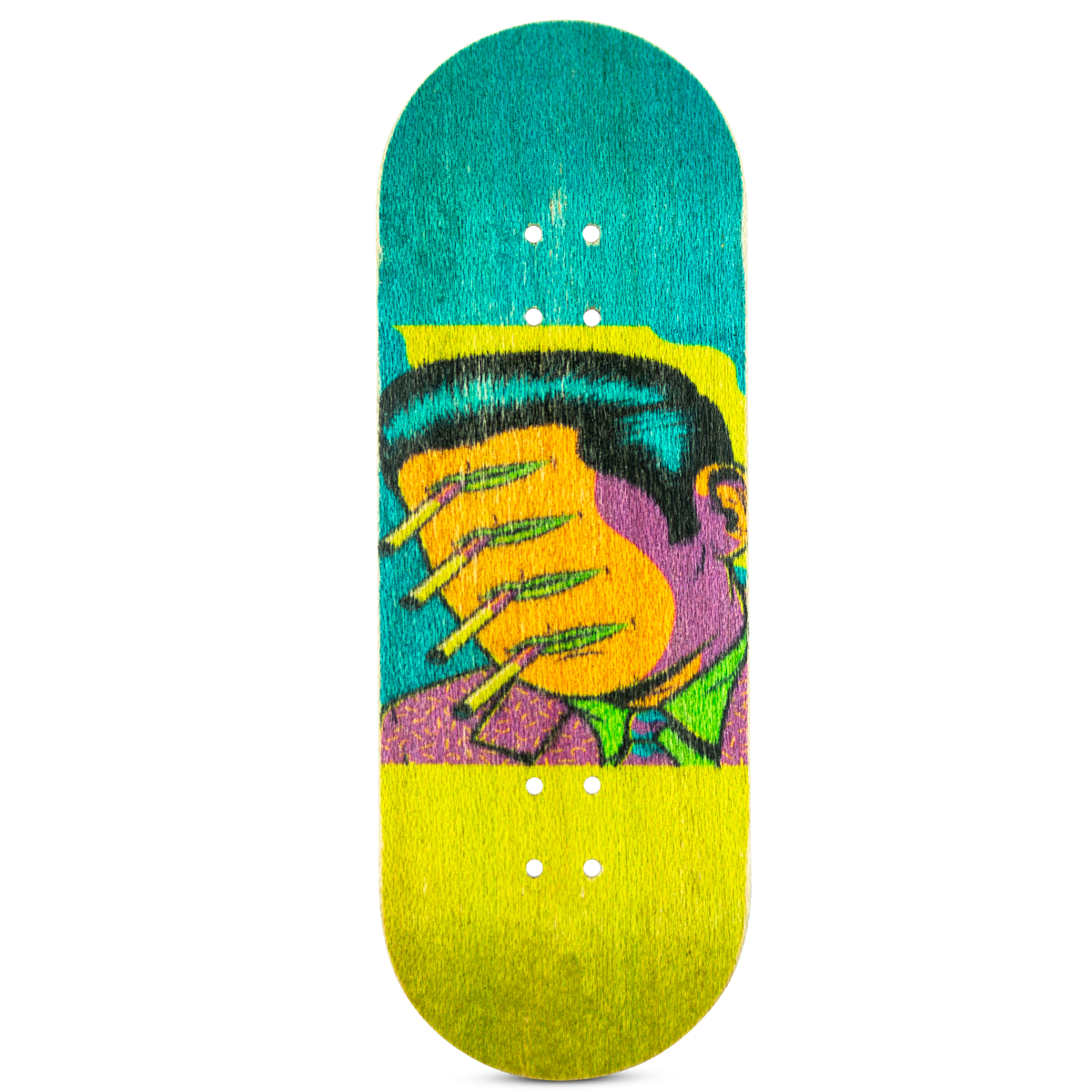 Five Luck Fingerboard Deck El Smoke - Premium Mini Skateboard for Finger Tricks & Stunts - Perfect for Skateboarding Enthusiasts & Collectors