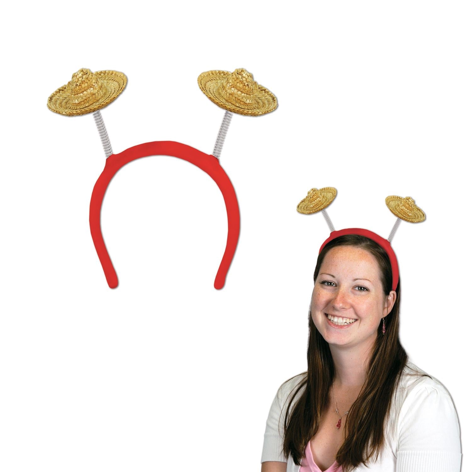 12 Pack Beistle Fiesta Sombrero Boppers - Colorful Party Hats for Cinco de Mayo, Birthday Celebrations & Mexican Themed Parties