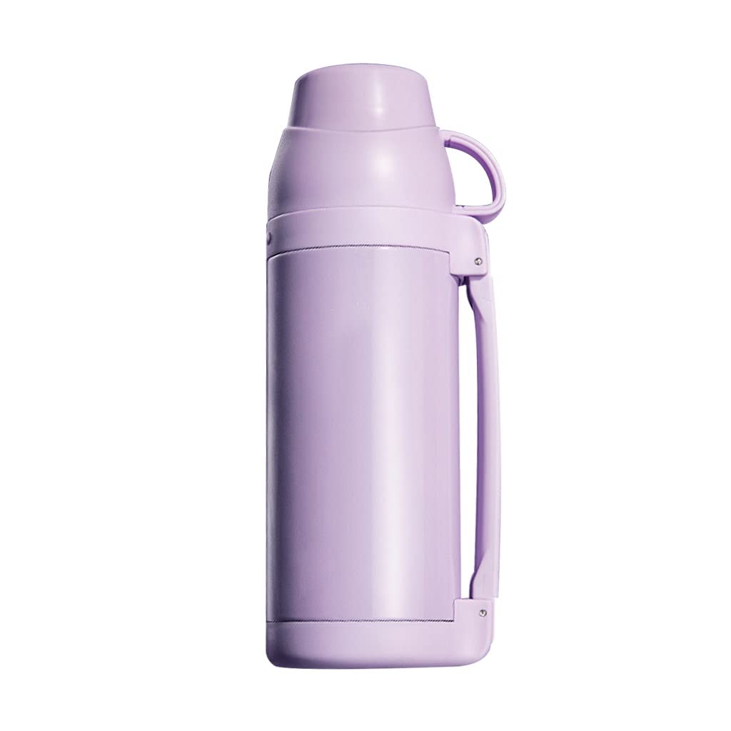 Premium Stainless Steel Insulated Water Bottle - 35oz/1L Thermos for Hot & Cold Drinks, 24-Hour Temperature Retention, Leak-Proof Travel Flask - Perfect for Gym, Hiking, Camping & Outdoor Activities (Purple)