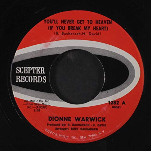 You'll Never Get to Heaven / A House Is Not a Home - Vintage Vinyl Record for Collectors & Music Lovers - Perfect for Home Decor & Retro Music Nights