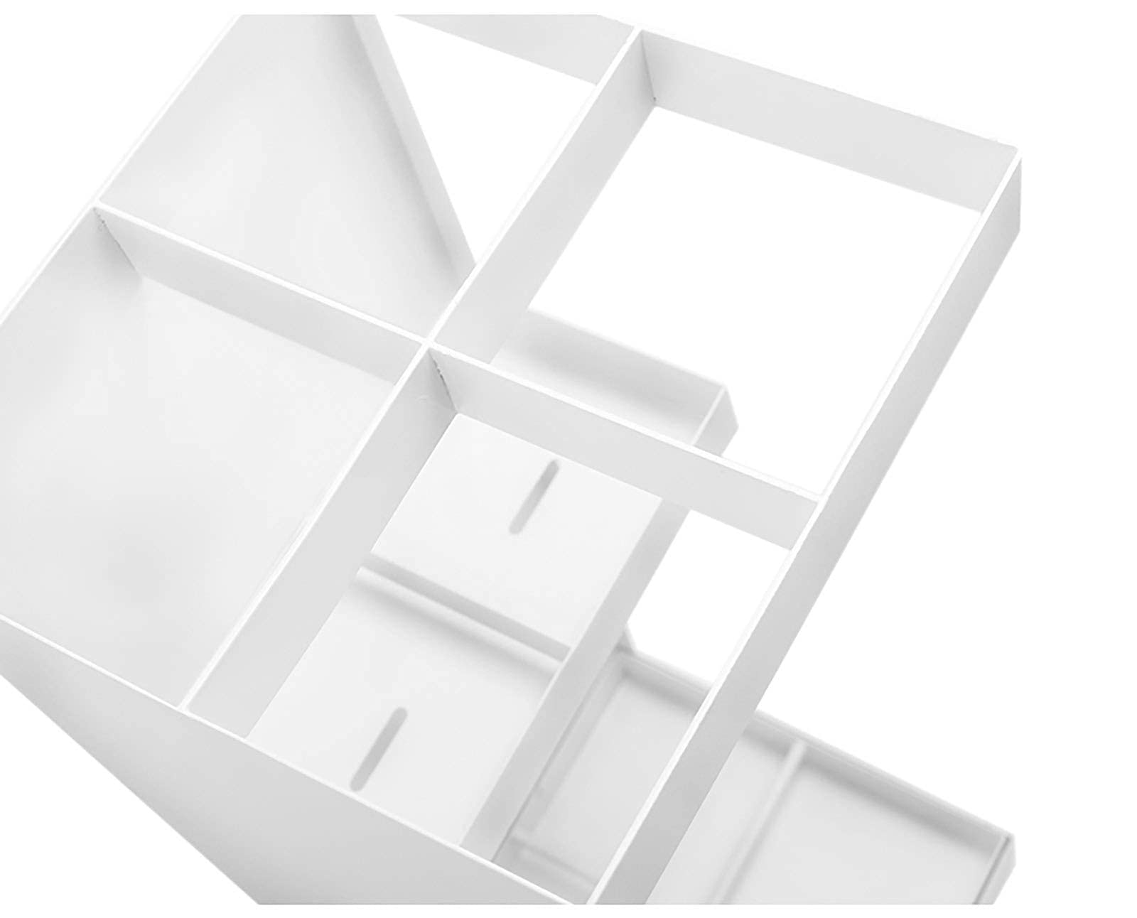 Modern Square Umbrella Stand with Detachable Drip Tray - Sturdy Holder for Long/Short Umbrellas & Walking Canes - White Home & Office Entryway Organizer - Perfect for Living Room, Porch, Hallway and Restaurant Use