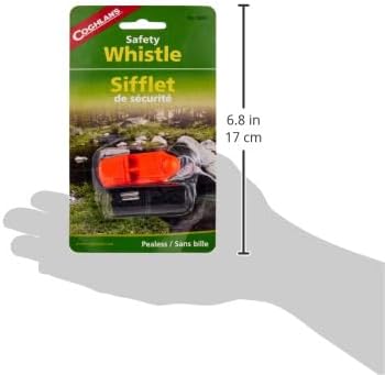 Coghlan's Emergency Safety Whistle - Loud Survival Whistle for Hiking, Camping, and Outdoor Adventures - Perfect for Outdoor Enthusiasts and Emergency Situations