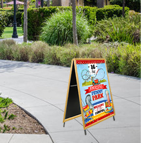 18x36 A-Frame Wooden Snap Sign Holder - 1 1/4