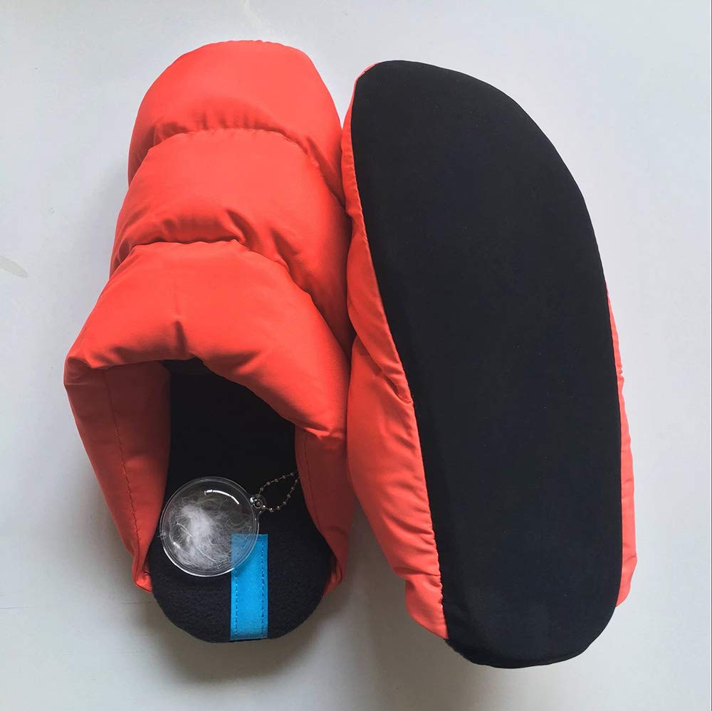 Cozy Memory Foam Down Slippers - Fleece Lined Warm House Shoes for Indoor & Outdoor Use - Perfect for Winter Comfort, Lounging at Home, and Quick Outdoor Errands