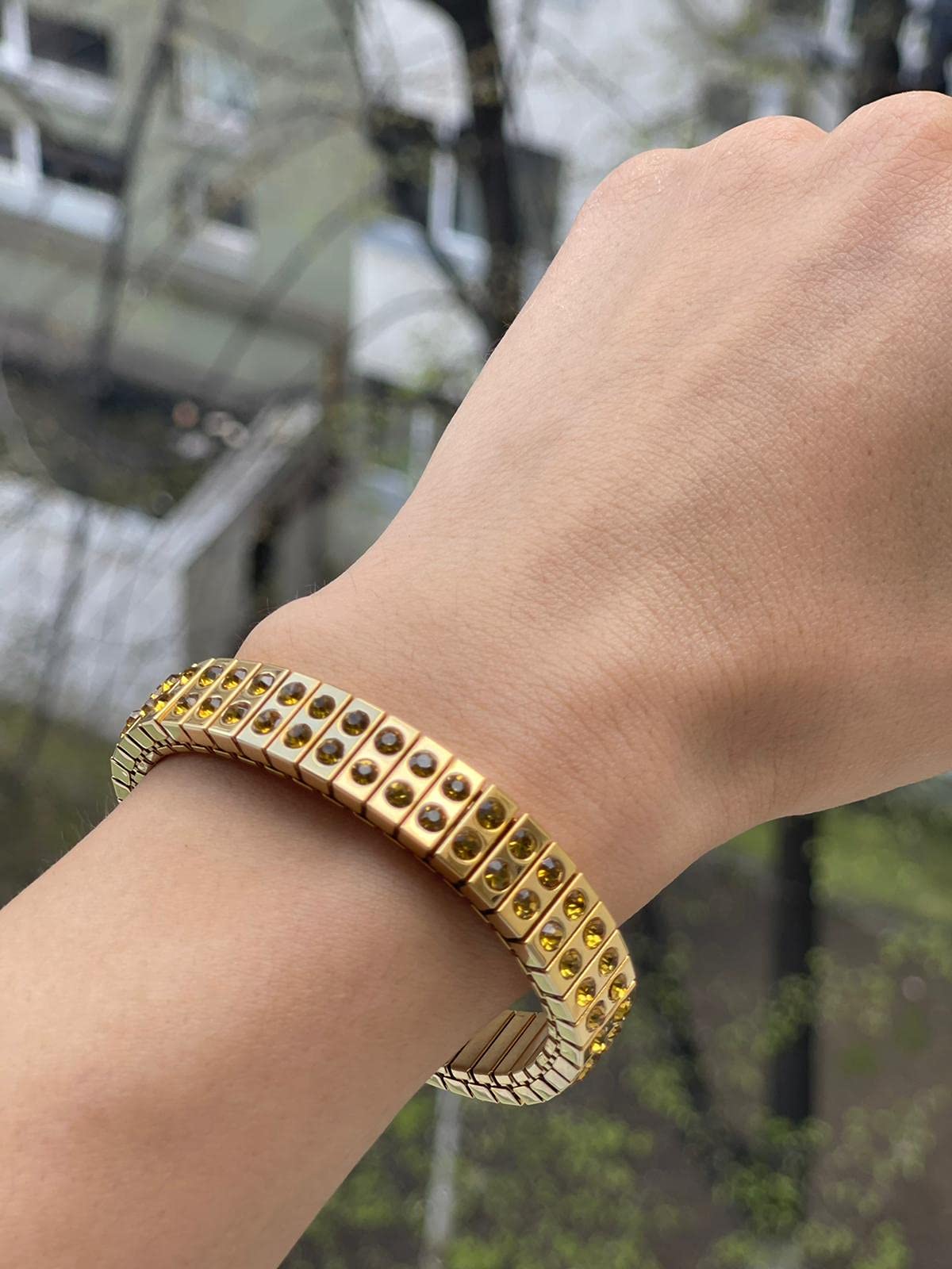 2ct Luxury Citrine Gemstone Bracelet - 96 Handset Yellow Gem Graduation Gift for Best Friend, Girlfriend, Her Birthday | Perfect for Special Occasions, Parties & Celebrations