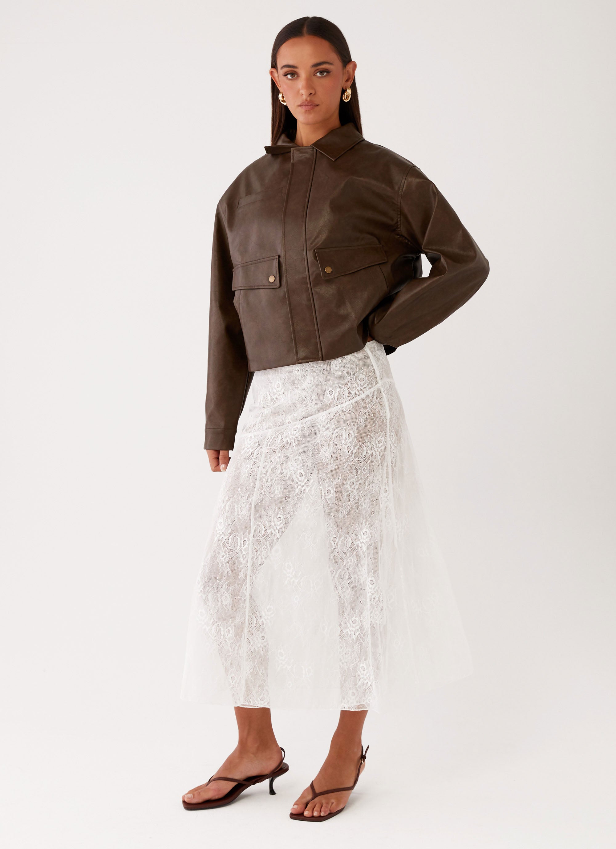 Alara Midi Skirt for Women - White Flowy A-Line Skirt with Pockets | Perfect for Summer, Office Wear & Casual Outfits
