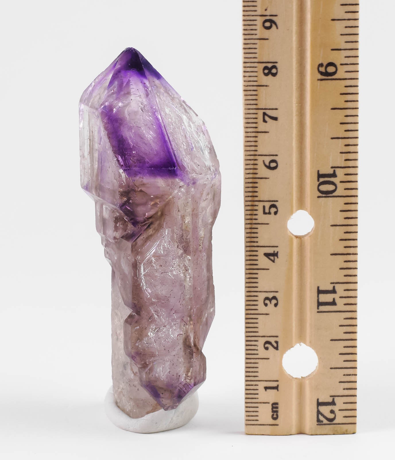 Natural Amethyst Scepter with Red Hematite Needles - Raw Healing Crystal, February Birthstone Jewelry, Unique Spiritual Gift for Women, Boho Home Decor (38603) - Perfect for Meditation, Reiki & Crystal Collection Display