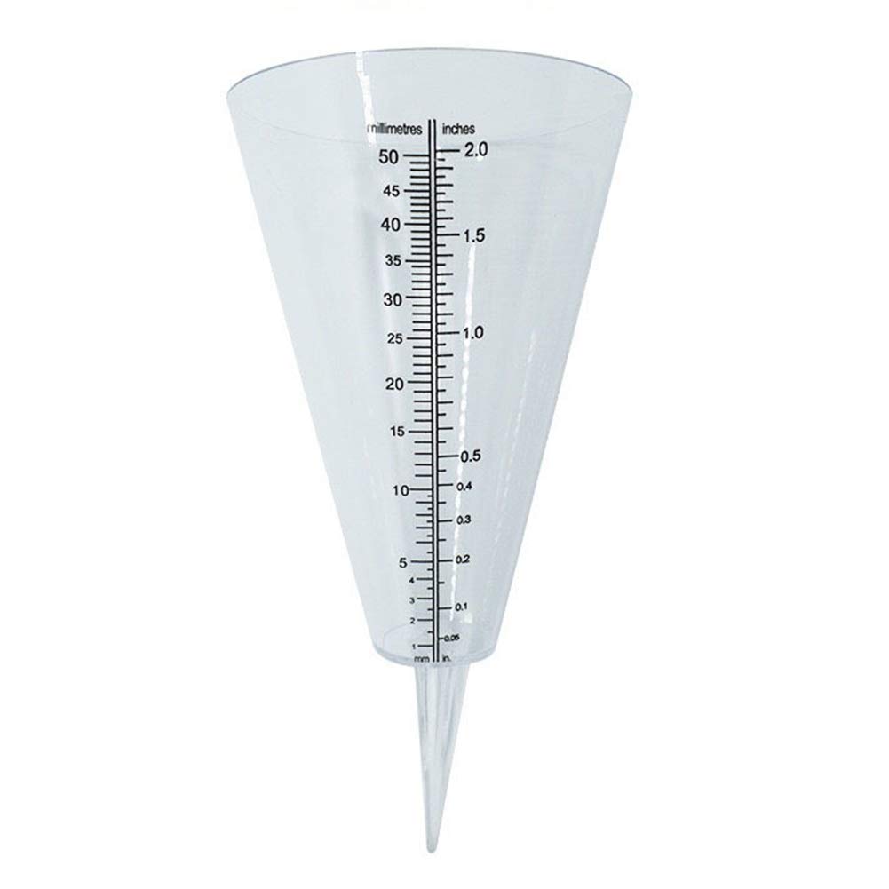 2 Pack Clear Plastic Rain Gauge - Outdoor Garden Rain Collector with Measuring Cup for Yard, Patio & Lawn | Perfect for Weather Monitoring, Plant Watering & Gardening Enthusiasts