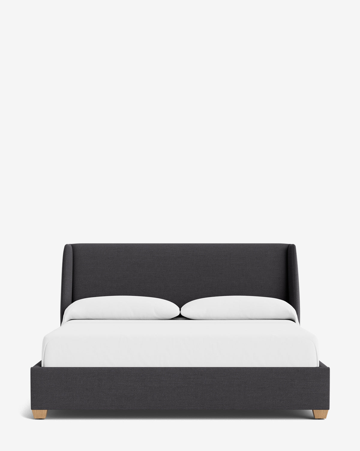 Walt Bed Low Headboard - Modern Minimalist Bed Frame for Small Spaces - Perfect for Apartments, Dorms & Guest Rooms