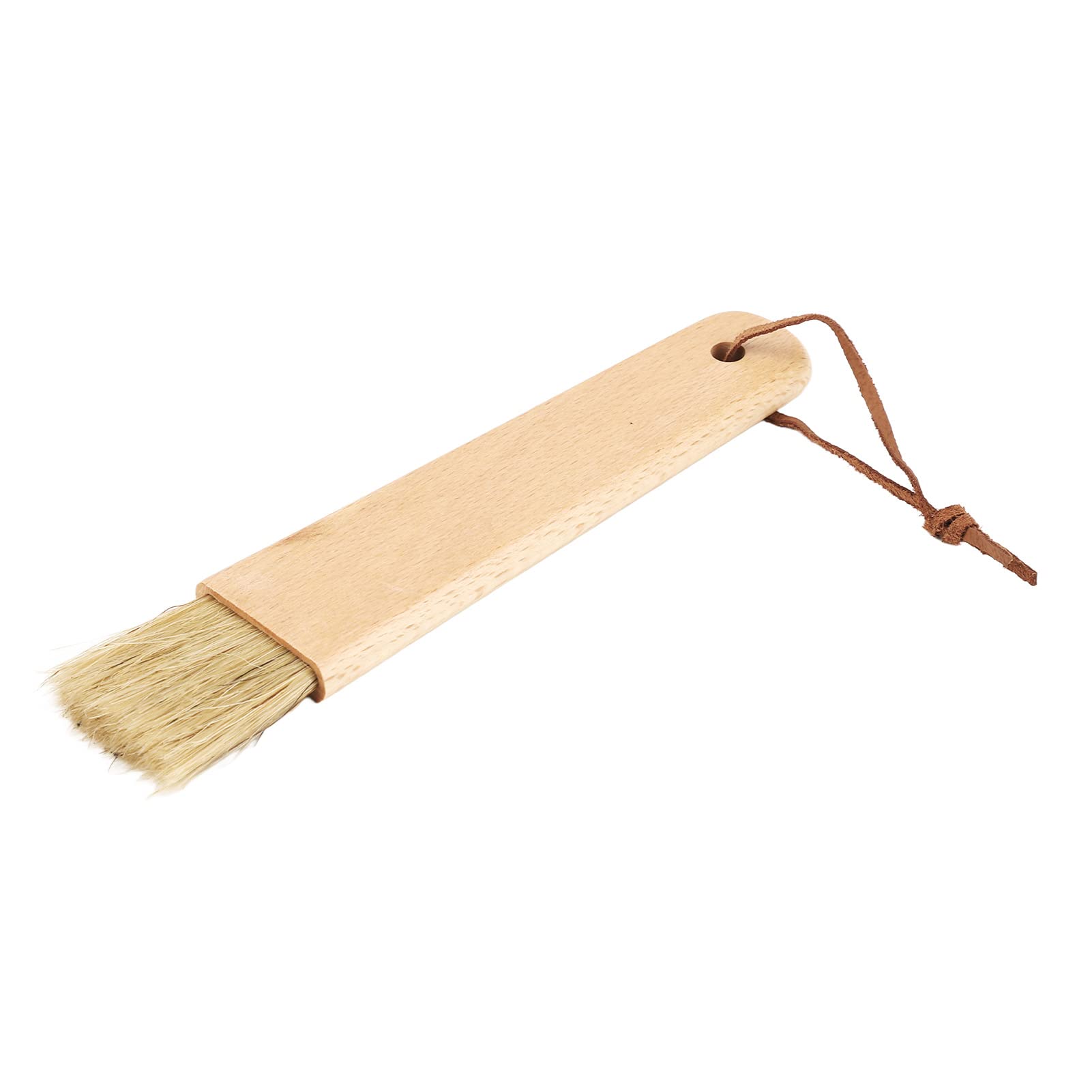 Premium Coffee Brush with Soft Bristles - Ergonomic Coffee Grinder Cleaning Tool for Baristas (Beech Wood Handle, Natural Bristles) - Perfect for Home Brewing & Professional Cafe Use