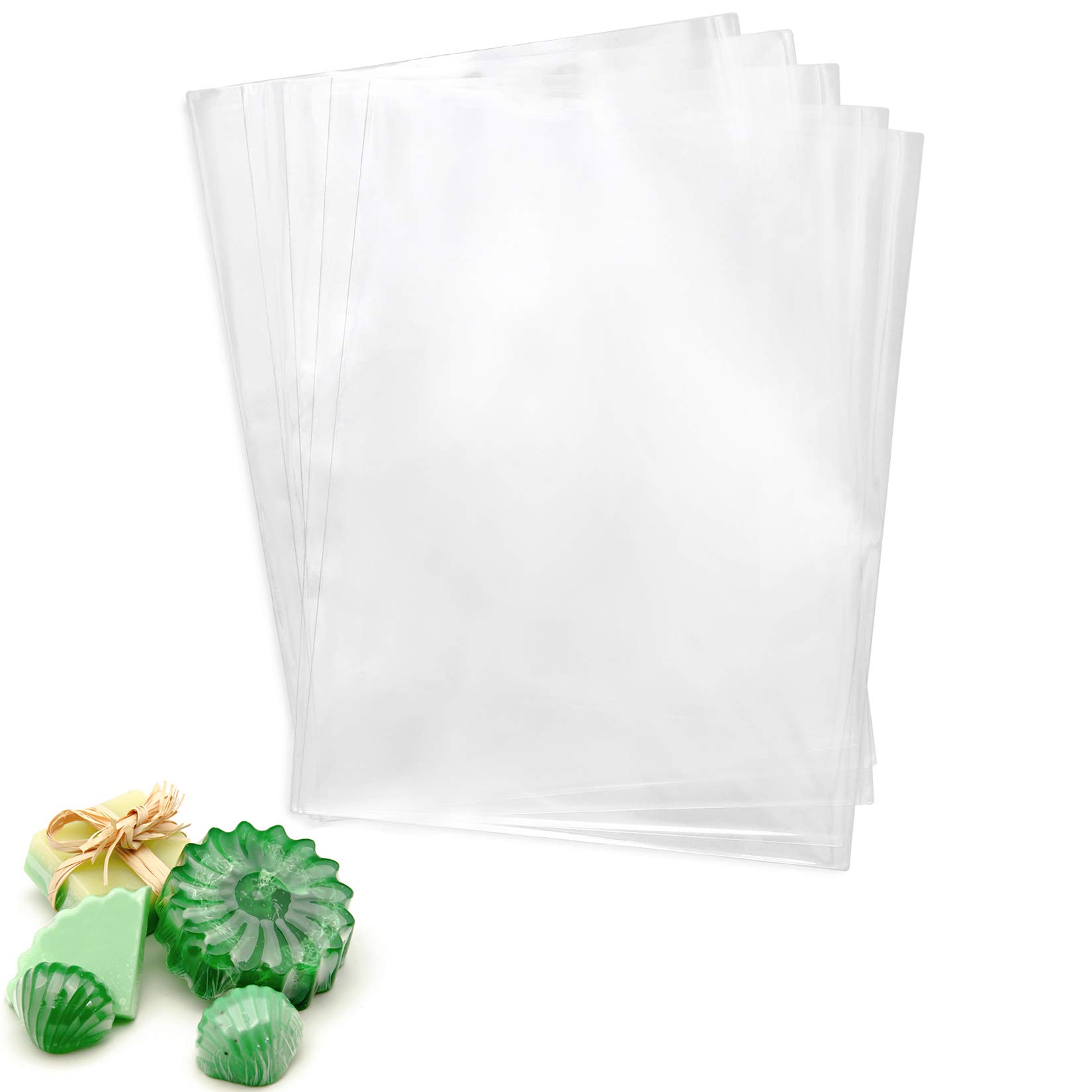 500Pcs 4x6 Inch Clear PVC Heat Shrink Wrap Bags for Soap & Bath Bombs - Perfect for Handmade Soap Packaging, Bath Bomb Wrapping, and Small Gift Packaging