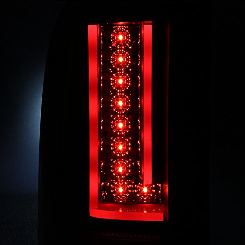 AKKON Black Smoke LED Tail Lights Pair for 2007-2014 Chevy Silverado 1500/2500HD/3500HD - Left & Right Side Replacement - Enhances Visibility & Style for Night Driving & Off-Road Adventures