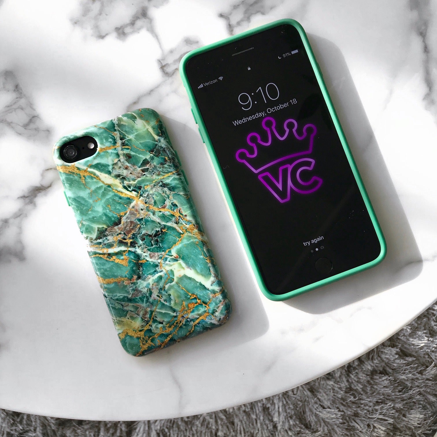 Premium Green Emerald Marble iPhone Case - Elegant & Protective Phone Cover for iPhone [Model] - Perfect for Daily Use, Office & Travel