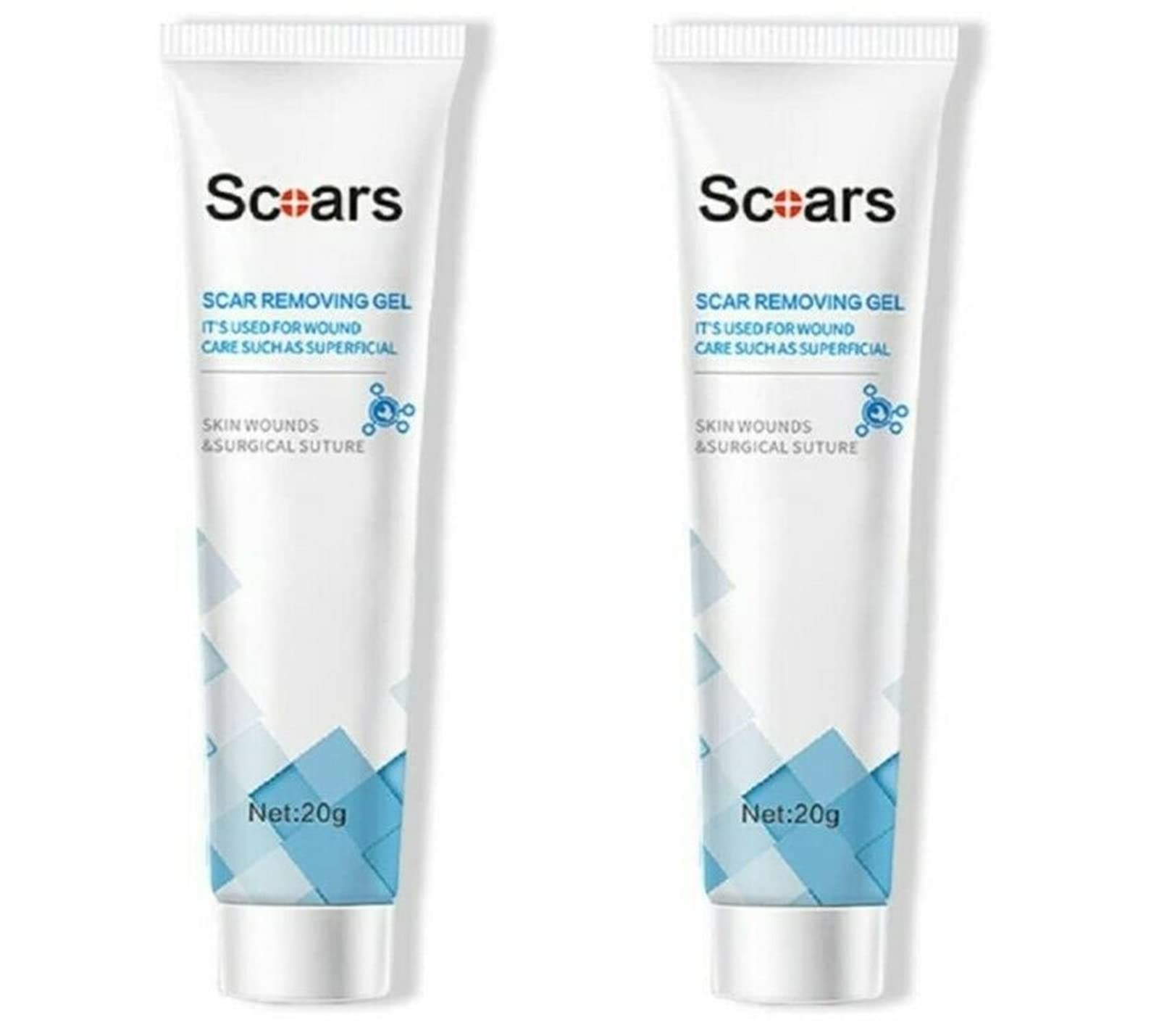 **OrgPure Organic Scar Removal Gel for Face & Body - 2 Pack, Natural Skin Repair Treatment for Scars, Burns & Acne Marks | Post-Surgery, Injury & Daily Skincare**