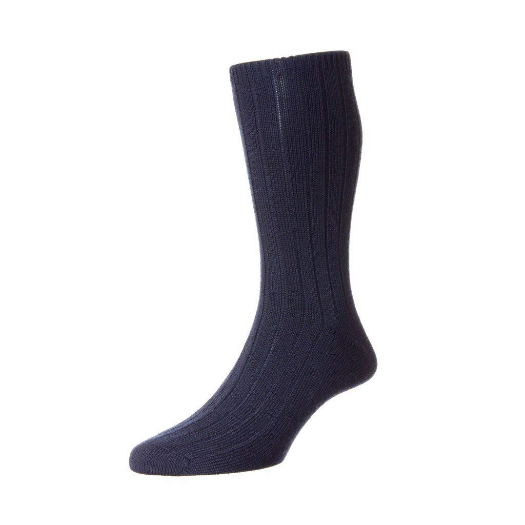 Pantherella Packington Merino Wool Mid Calf Socks for Men - Premium Soft & Breathable Winter Socks - Ideal for Hiking, Office & Cold Weather Comfort