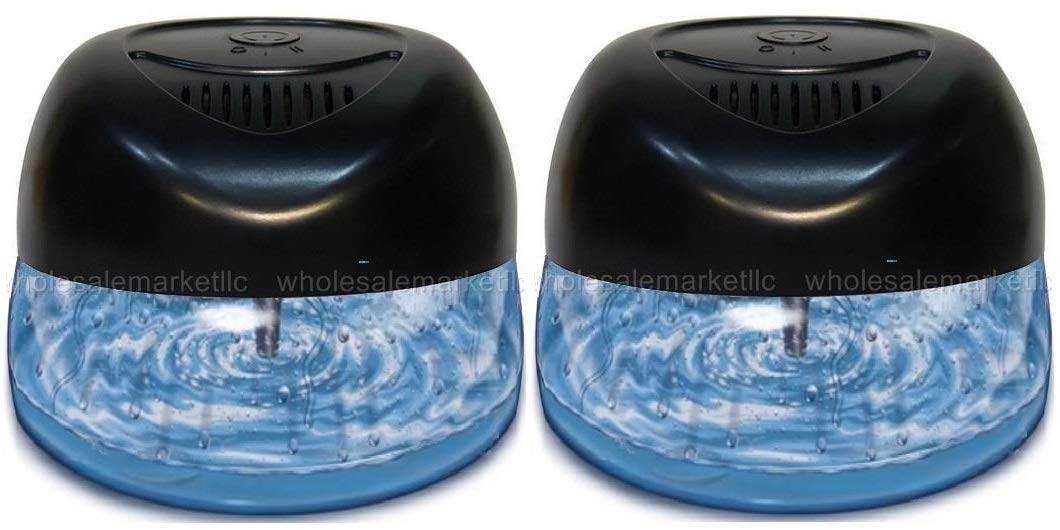Bluonics Fresh Aire 2-Pack Water Air Purifier with Lavender Fragrance - LED Color Changing & White Noise - Works with Essential Oils - Filterless Design for Home, Office, Bedroom & Spa Relaxation