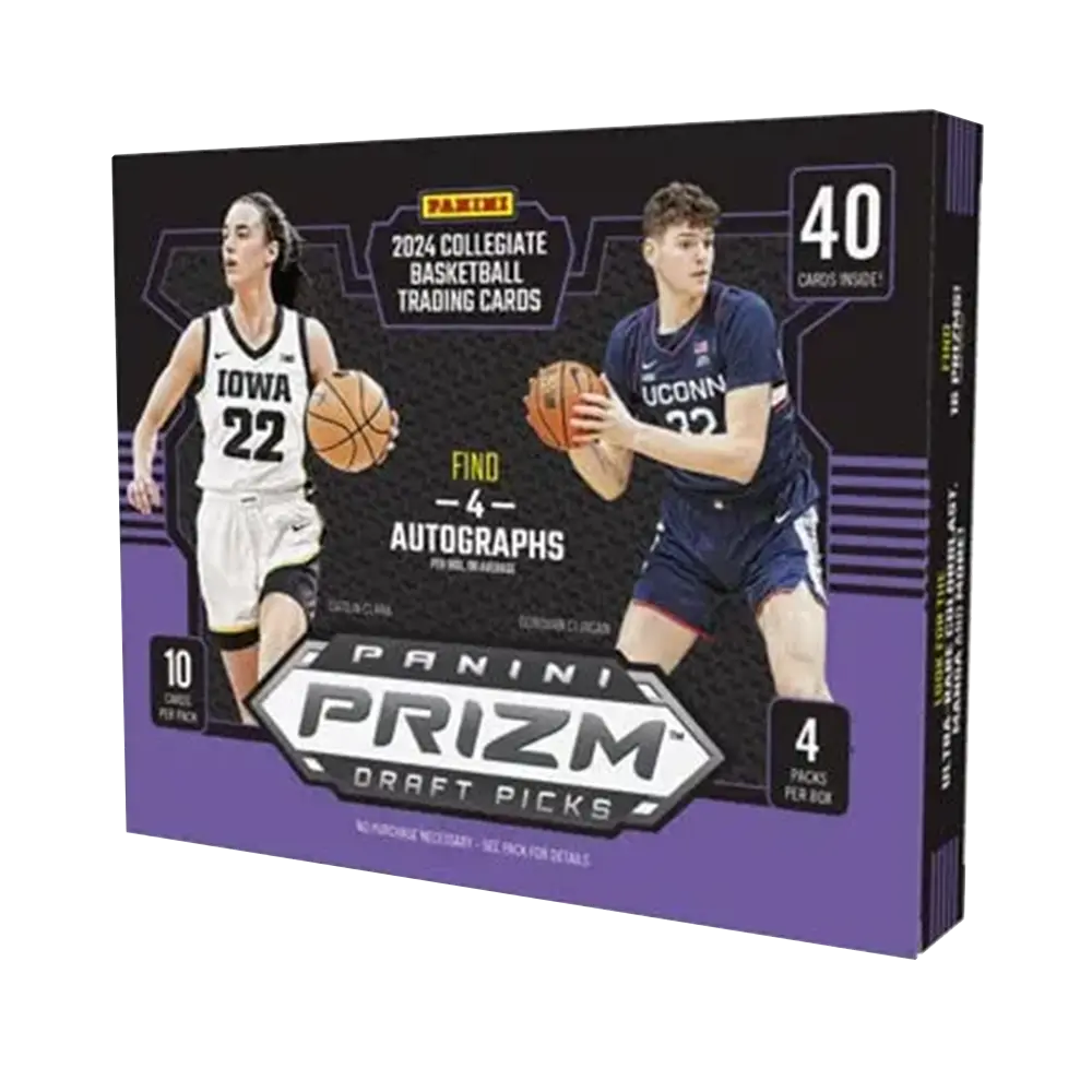 2024 Panini Prizm Draft Picks Collegiate Basketball Hobby Box - 25 Cards per Pack - Collectible Trading Cards for NBA Fans & Sports Memorabilia Collectors - Perfect for Gifts, Investments, and Fantasy Sports Enthusiasts