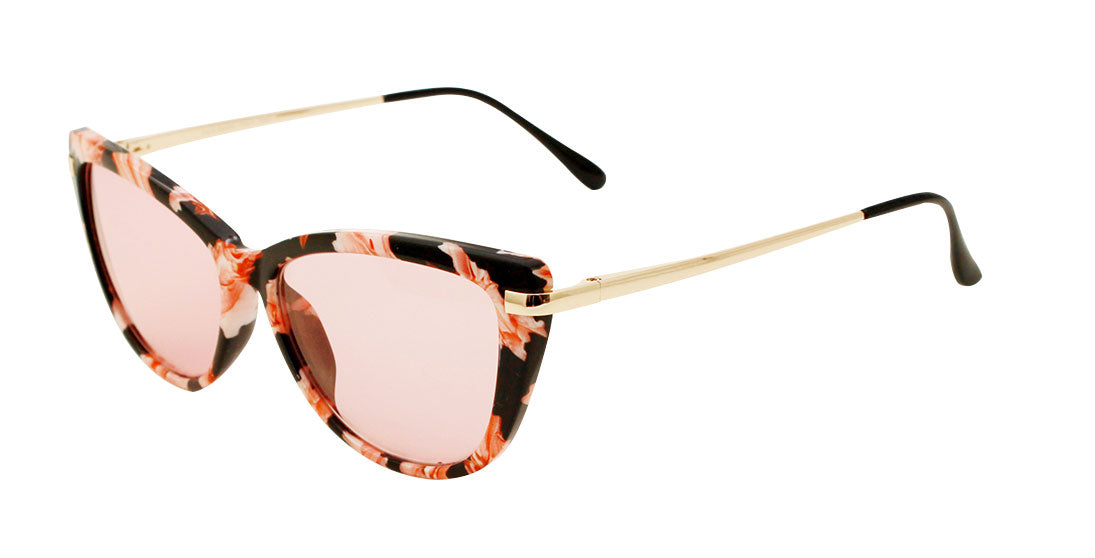 Stylish Floral Print Sunglasses for Women - Trendy UV Protection Shades - Perfect for Beach, Summer Outfits & Outdoor Activities