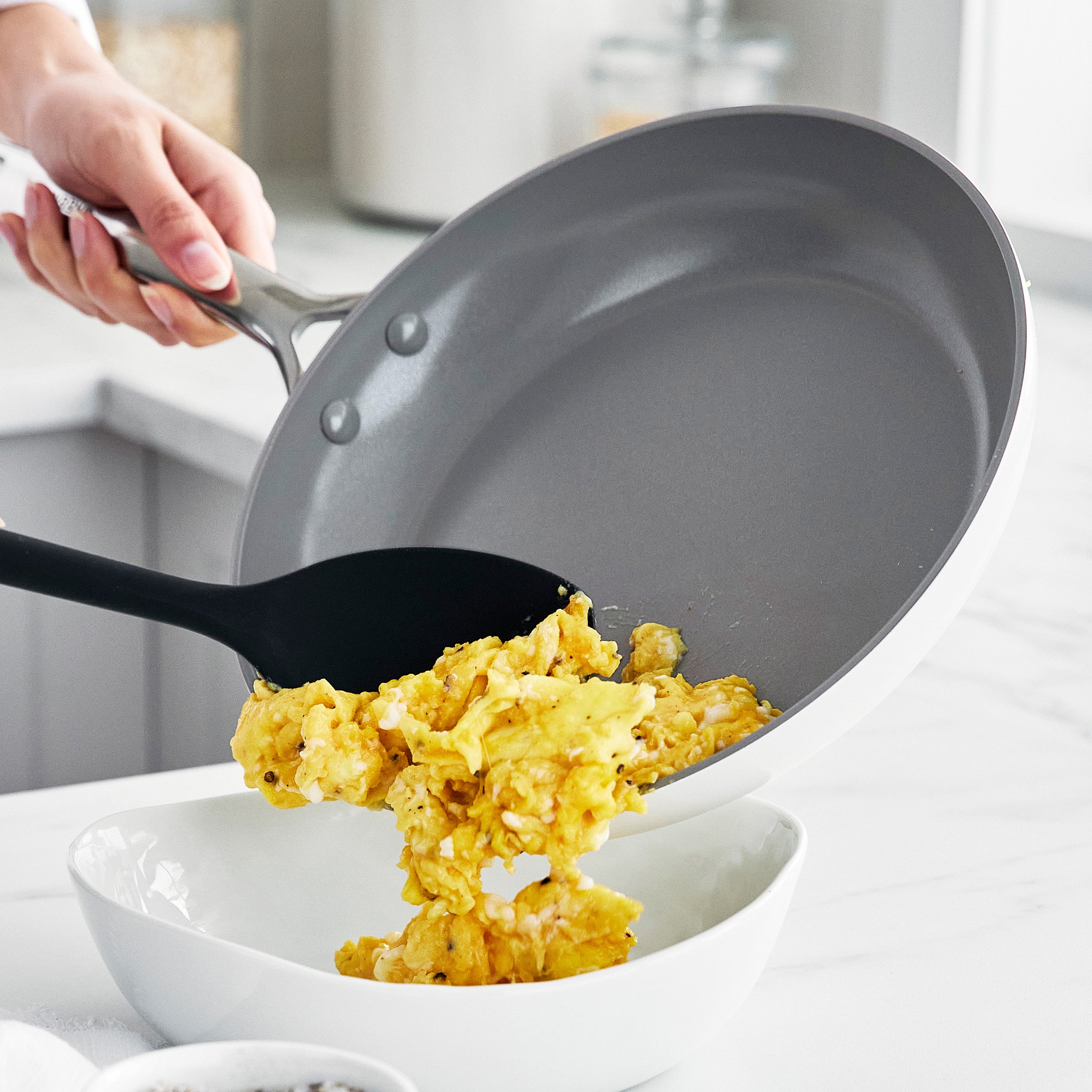 Eras Ceramic Nonstick 11-Piece Cookware Set - PFOA-Free, Dishwasher Safe, Induction Compatible | Cloud Cream Color | Perfect for Frying, Sautéing & Everyday Cooking